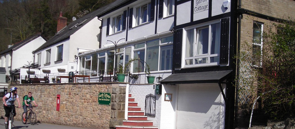 Image of The front of Garth Cottage B&B Overlooks the river Wye